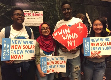 NYC Fellows pressure Mayor and Governor to shift to renewable energy feat