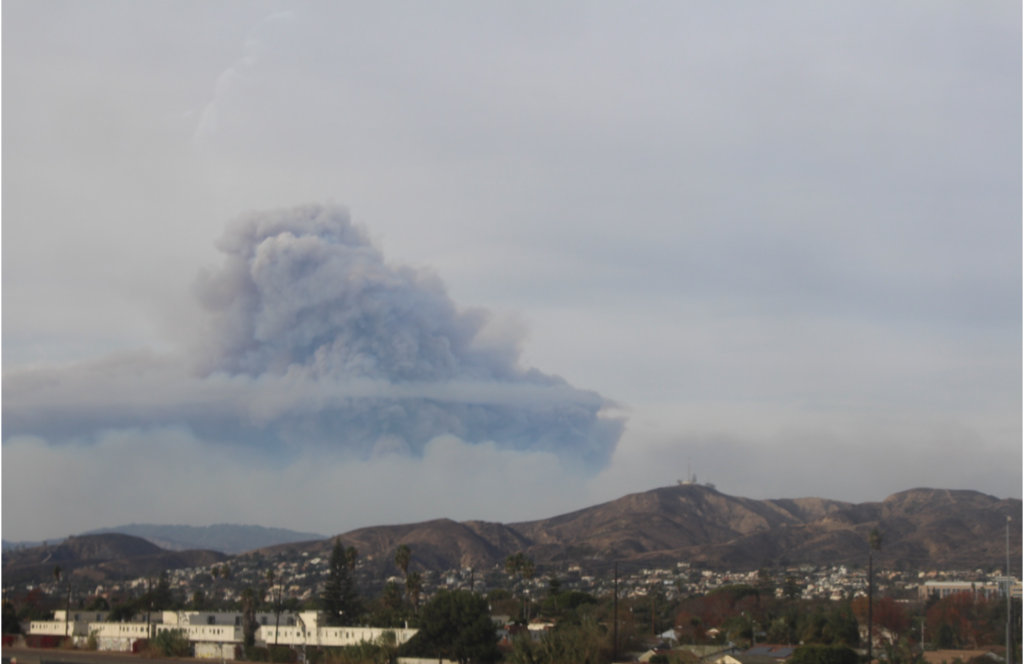 Photo captured by Indy, who will be attending this year's COP26 as part of ACE's delegation, in the aftermath of the Thomas fire in 2017.