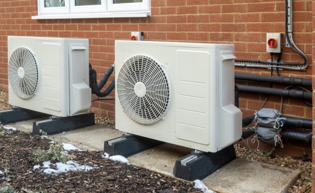 Image of a Heat Pump Unit outside a home